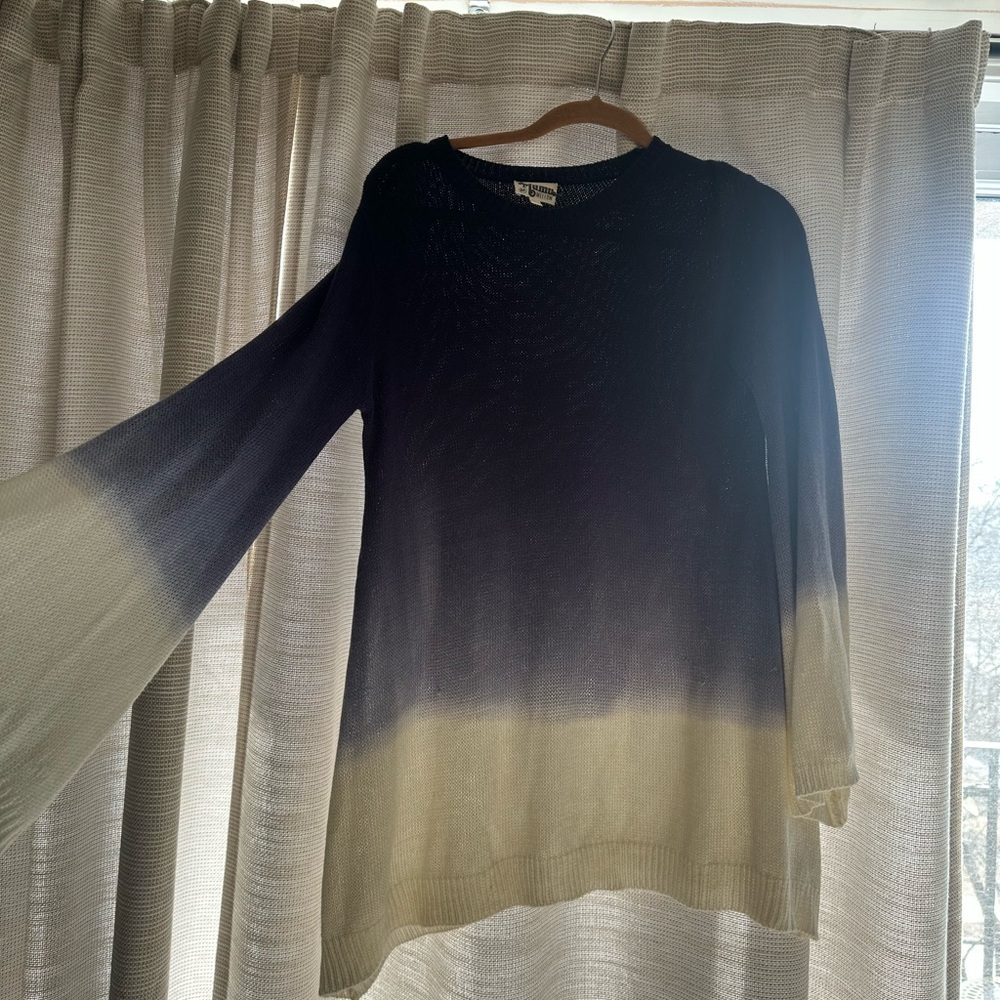Show Me Your Mumu Gradient Knit Sweater - Blue and Cream